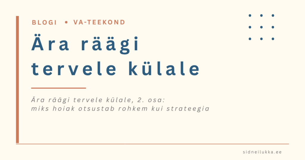 Sidnei Lukka räägib hoiakust ja eneseväärtusest virtuaalassistendi töös